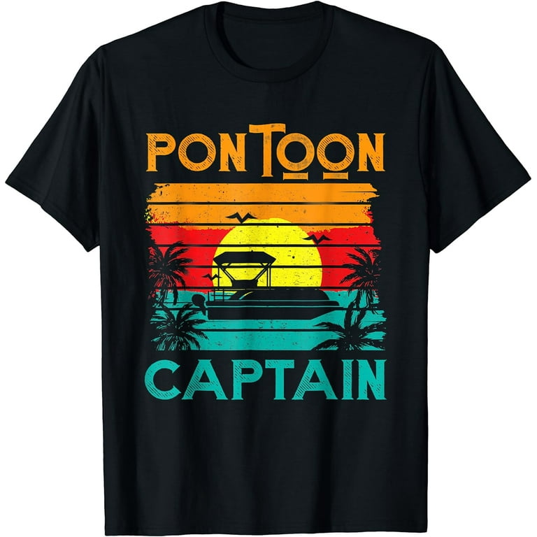 Vintage Pontoon Captain Shirt Funny Pontoon Boat T-Shirt