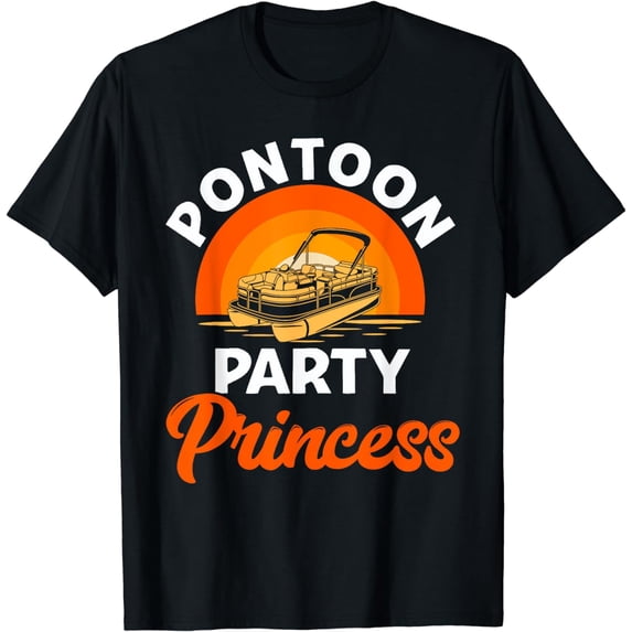 Funny Pontoon Princess Pontooning Boat Captain Lake Boating T-Shirt