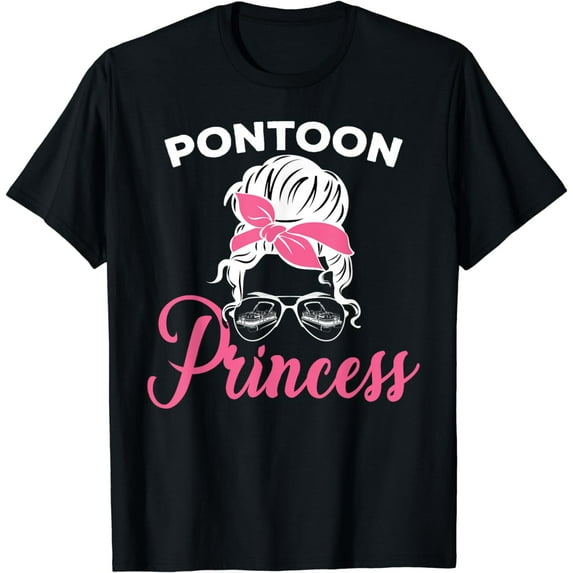 Funny Pontoon Princess Women Boat Captain Lake Pontoon T-Shirt