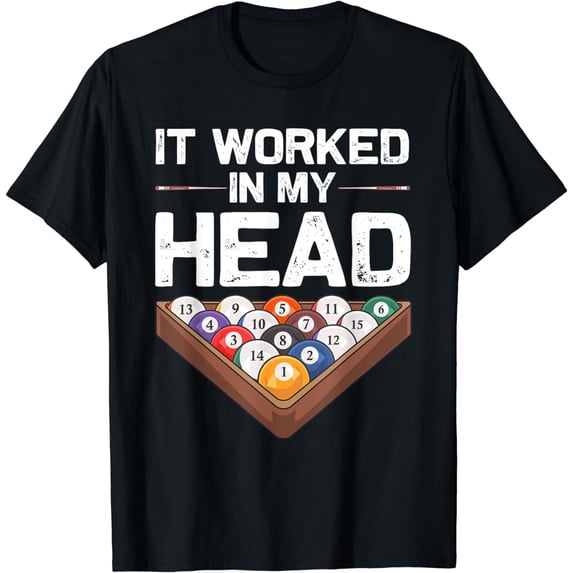 Funny Pool Billiards Design For Men Women Pool Game Players T-Shirt