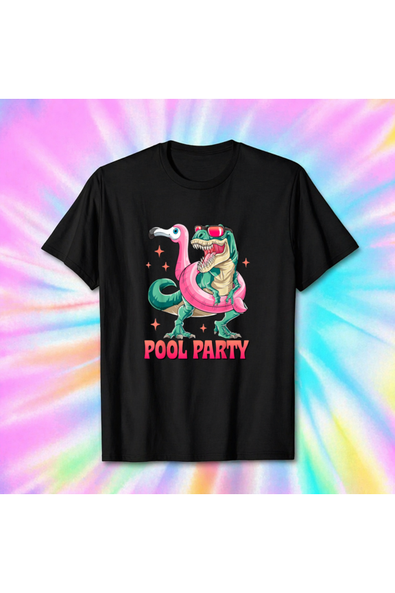 Funny Pool Party Summer Swimming Vacation Holiday Graphic Unisex T-Shirt, Size S-5XL
