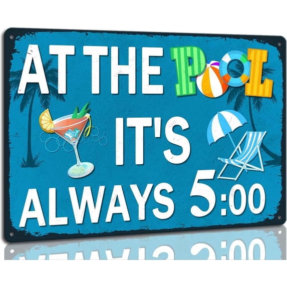 Funny Pool Rules Sign Retro Look Aluminum Metal Plaque for Swim Pool Party Decor Outdoor Beach Water Park Decoration 8 x 12 inch
