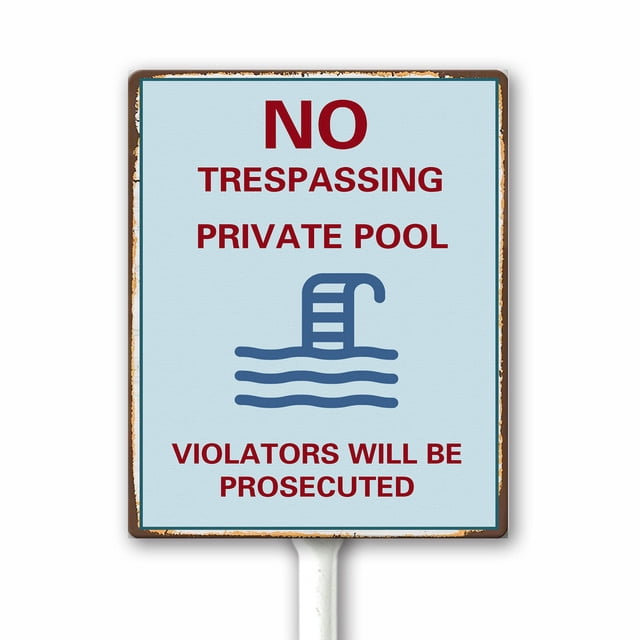 Panneau 'No Diving No Jumping' - 30,5 X 20,3 Cm - Aluminium Résistant - Antirouille, Anti-UV - Pour Piscine, Jardin, Intérieur