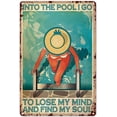 thumbnail image 1 of Funny Pool Signs for Outside I Know I Swim Like A Girl Try to Keep Up Swimming Tin Sign Decoration Vintage Chic Metal Poster Wall Decor Art Gift for Party Bathroom Outdoor 12x8 inch, 1 of 7