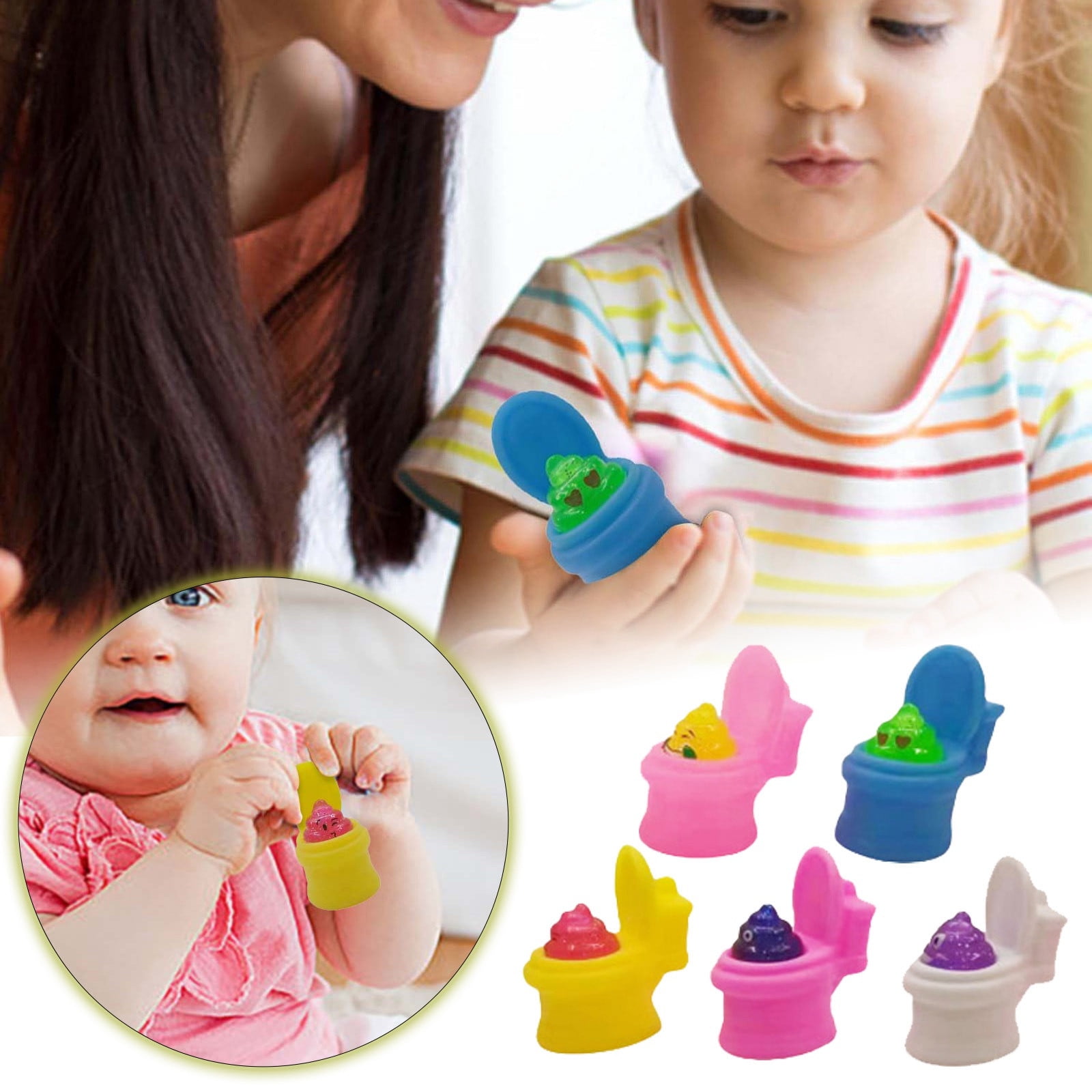 Funny Poop Toilet Toy Cute Stress Toy For Kids & Adults Great 6 Cm Rot Games Sausage