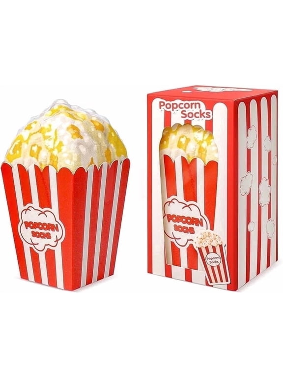 Funny Popcorn Socks Box for Men Dad Women Teen Boys - Funny Gifts Novelty Crazy Silly Cool Socks-Easter Fathers Valentines Birthday Gag Christmas Gifts Stocking Stuffers