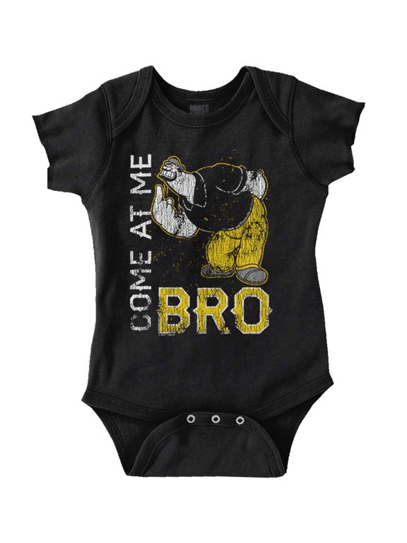 Funny Popeye Come at Me Bro Bluto Romper Boys or Girls Infant Baby Brisco Brands 6M