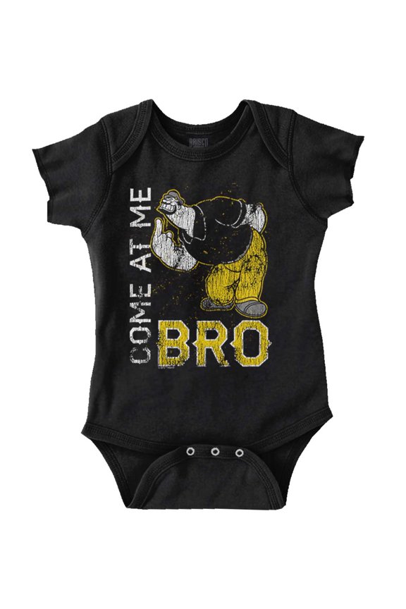 Funny Popeye Come at Me Bro Bluto Romper Boys or Girls Infant Baby Brisco Brands 6M