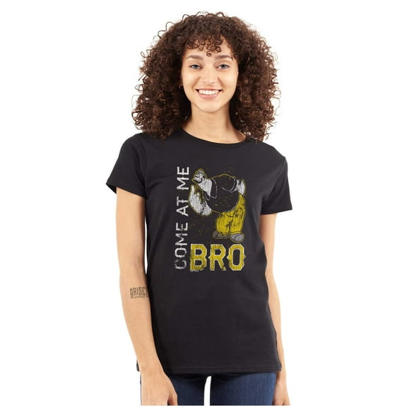 Funny Popeye Come at Me Bro Bluto Women's T Shirt Ladies Tee Brisco Brands S