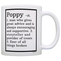 Funny Poppy Gifts Poppy Grandpa Definition Fathers Day Gifts for Poppy Gift Coffee Mug Tea Cup White