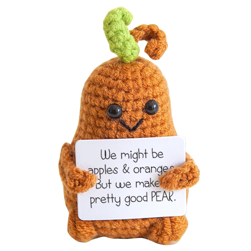 Agrifilm Luminous Positive Potato, Cute Crochet Positive Potato Doll with  Positive Card, Handmade Wooly Glow-in-The-Dark Potato Quirky Potato Emoji