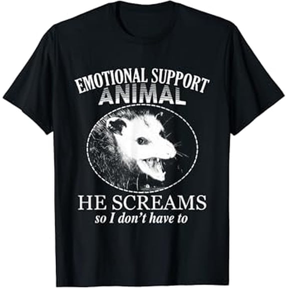 Funny Possum Emotional Support Animal Funny Opossums Memes T-Shirt
