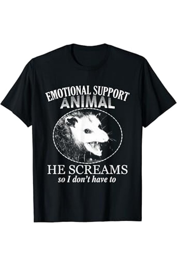 Funny Possum Emotional Support Animal Funny Opossums Memes T-Shirt