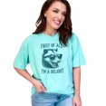 thumbnail image 1 of Funny Possum T-Shirt, First Of All I'm A Delight Tee, Animal Lover Gift, Humorous Casual Wear, Cool Sunglasses Shirt, Trendy Graphic Tee, Chalky Mint Comfort Colors T-Shirt, Large, 1 of 1
