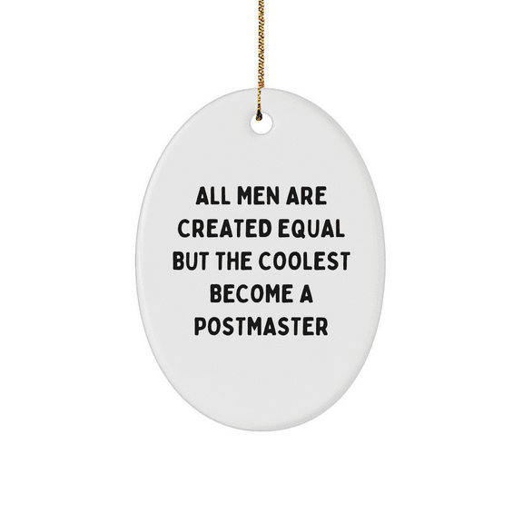 Funny Postmaster Oval Ornament Gifts from Men Friends for Christmas Unique Presents