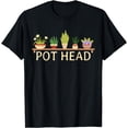 thumbnail image 1 of Funny Pot Plants Head Cute Funny Succulent Garden Gardening T-Shirt, 1 of 3