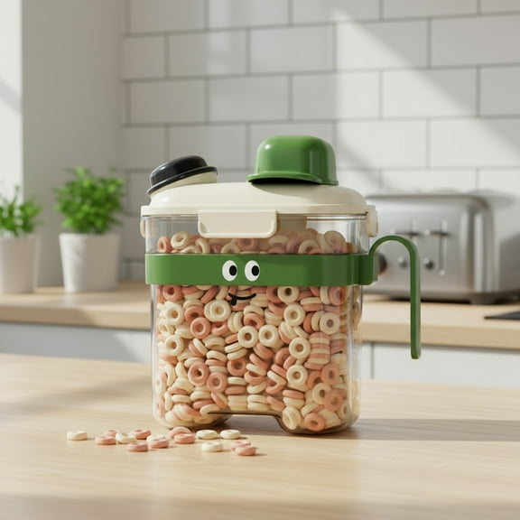 Funny Pot-Shaped Pet Food Storage Bucket - Airtight Sealed, Transparent Window, Built-in Measuring Cup, Large Capacity, Christmas Gift for Dog Owners, Walmart Pet Supplies