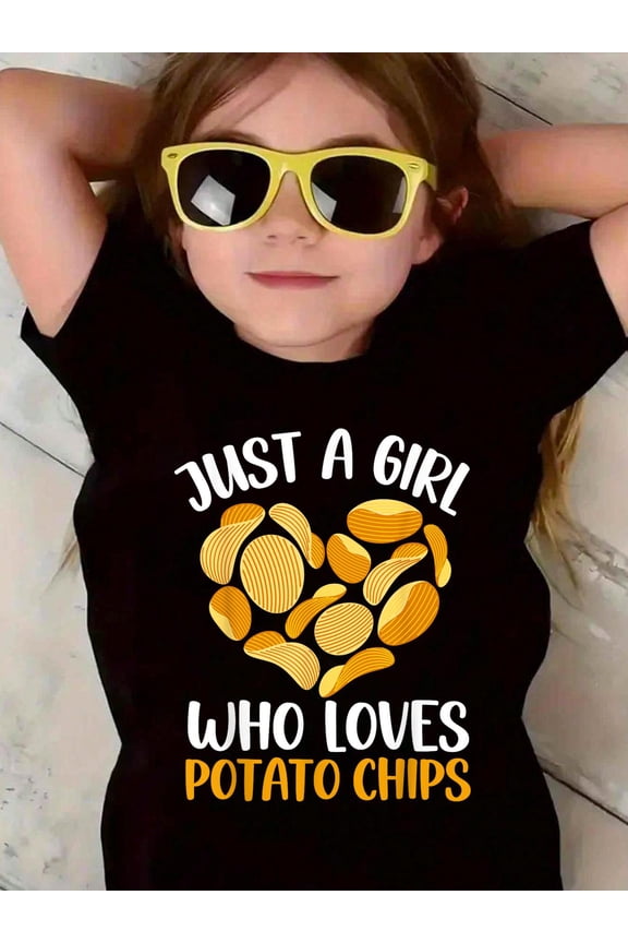 Funny Potato Chips For Women Girls Kids Bag Chips Snack Food Kids T-Shirt