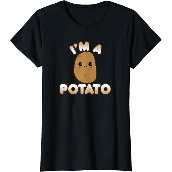 Funny Potato Costume Cute Kawaii Style Smiling I'm A Potato T-Shirt