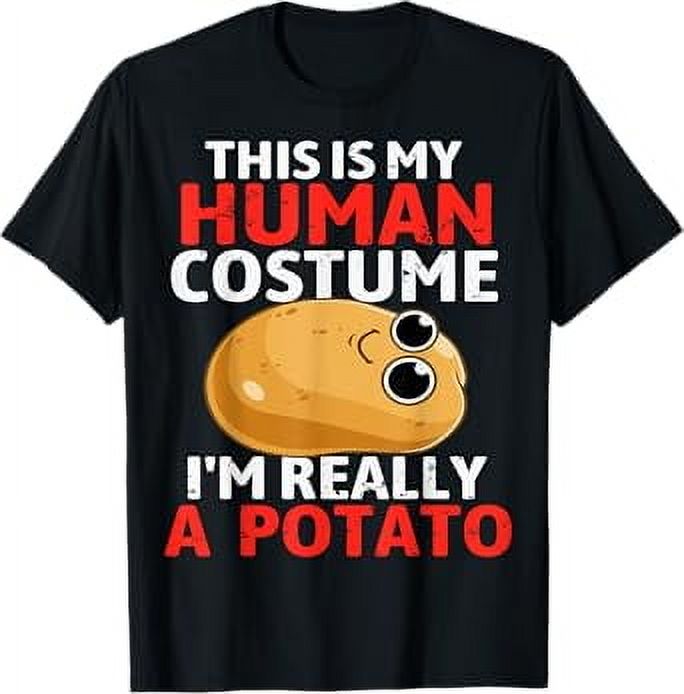 Funny Potato Humor This Is My Human Costume Potato Halloween TShirt