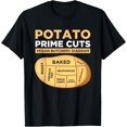 thumbnail image 1 of Funny Potato Prime Cuts Vegan Vegetarian Gift T-Shirt, 1 of 4