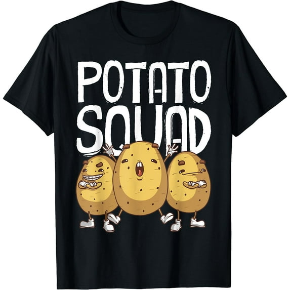 Funny Potato Squad Gift For Men Women Cool Vegetarian Team T-Shirt