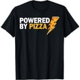 thumbnail image 1 of Funny Powered By Pizza Gift Kids Men Women Cool Pizza Lover T-Shirt, 1 of 3
