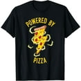 thumbnail image 1 of Funny Powered By Pizza Gift Kids Men Women Cool Pizza Lover T-Shirt, 1 of 3