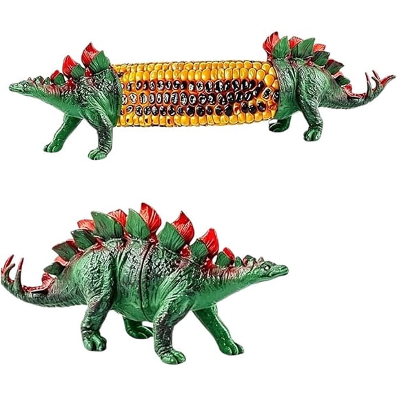 Funny Practical Dinosaur Corn Cob Holders with Stainless Steel Prongs, Classic Corn Picks, Compact Gadgets for Kids & Adults, Cookouts and Daily Dining