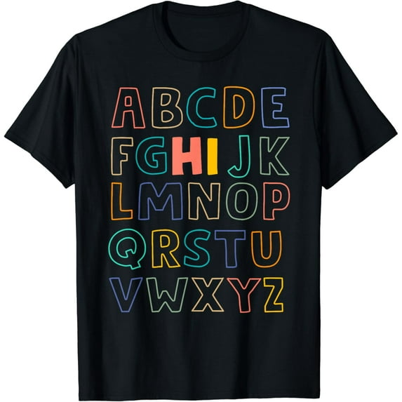 Funny Pre K Kindergarten Hi Alphabet Back To School Teachers Gifts For School T-shirt