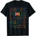 thumbnail image 1 of Funny Pre K Kindergarten Hi Alphabet Back To School Teachers T-Shirt Black 4X-Large, 1 of 4