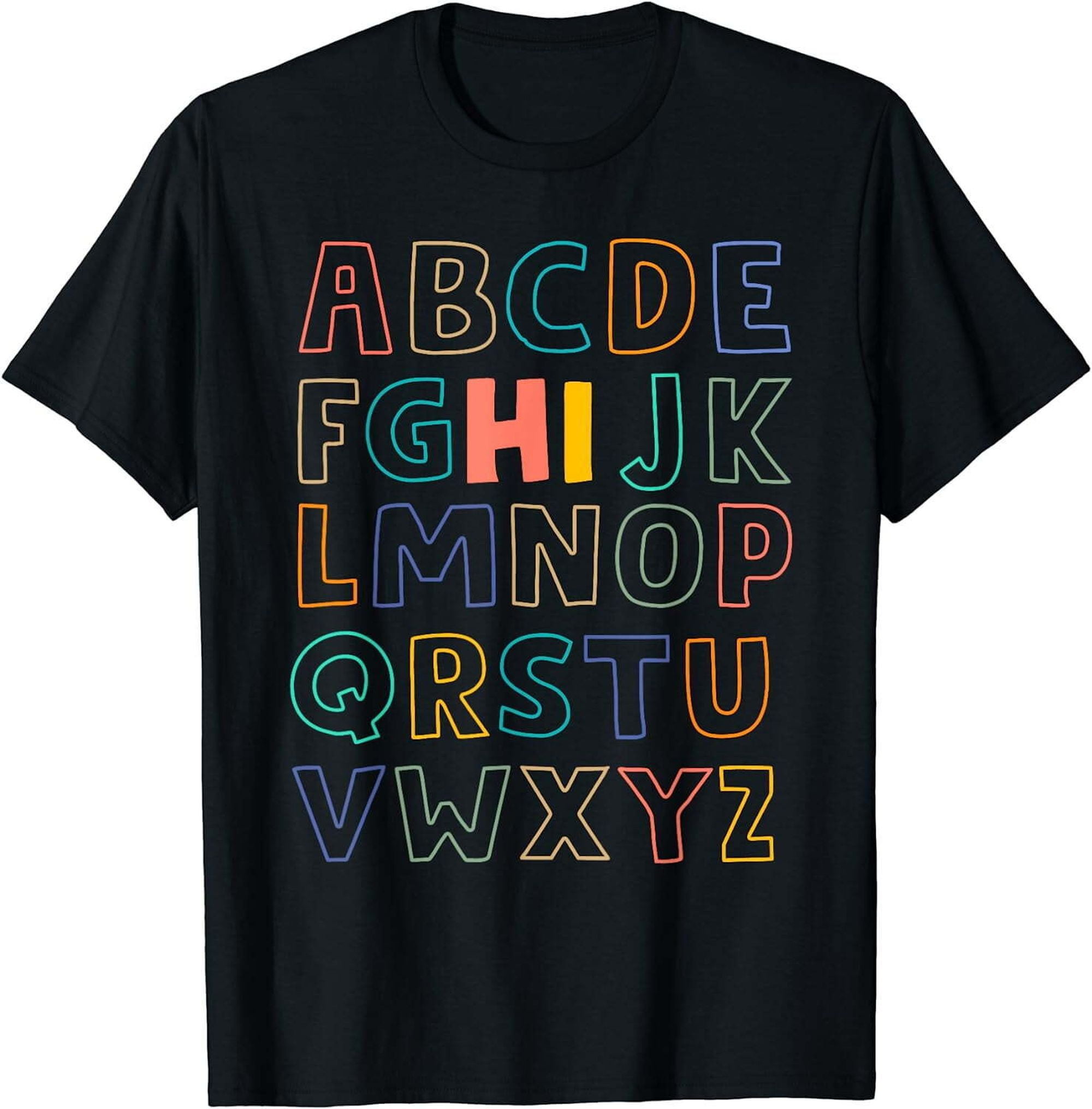 Funny Pre K Kindergarten Hi Alphabet Back To School Teachers T-Shirt ...