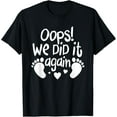 thumbnail image 1 of Funny Pregnancy Announcement Shirt | Oops We Did It Again T-Shirt, 1 of 4