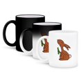 thumbnail image 1 of 3dRose, Funny Pregnant Bunny Rabbit Eating a Pickle, 11oz Magic Transforming Mug, 1 of 8