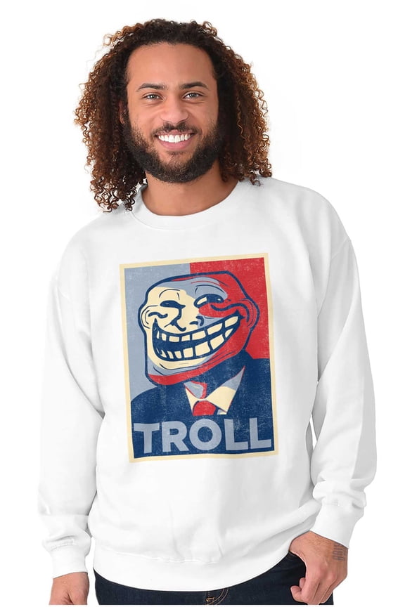 Funny Presidential Troll Face Meme Unisex Plus Size Sweatshirt Brisco Brands 2X