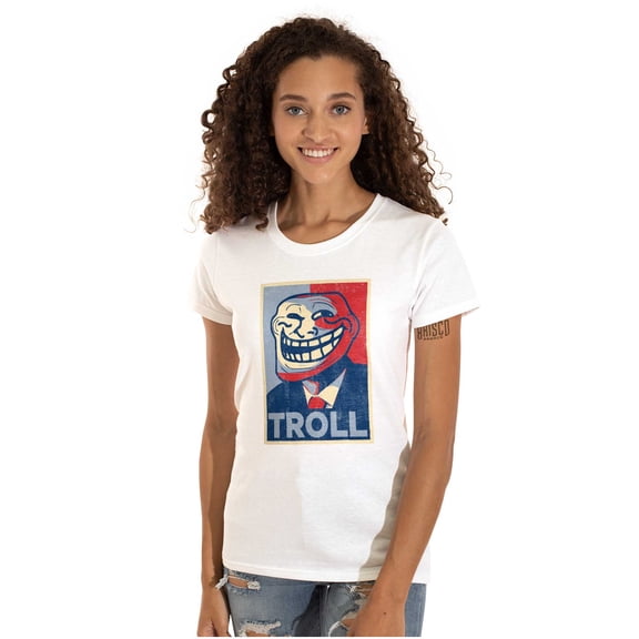 Funny Presidential Troll Face Meme Women's T Shirt Ladies Tee Brisco Brands X
