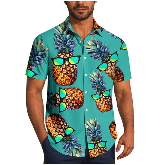 Funny Print Polo Shirts for Mens Collared Shirts Henley Neck Button Down Tee Shirts Short Sleeve Tops Light Breathable Blouses Running Cycling Going Out Finshing Blouses Polo Shirts