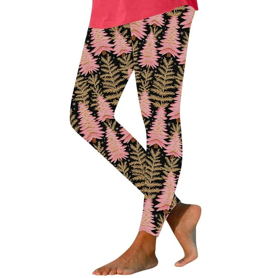 Funny Print Women's Christmas Leggings Cute High Waisted Stretchy Yoga Pants Soft Comfortable Tights