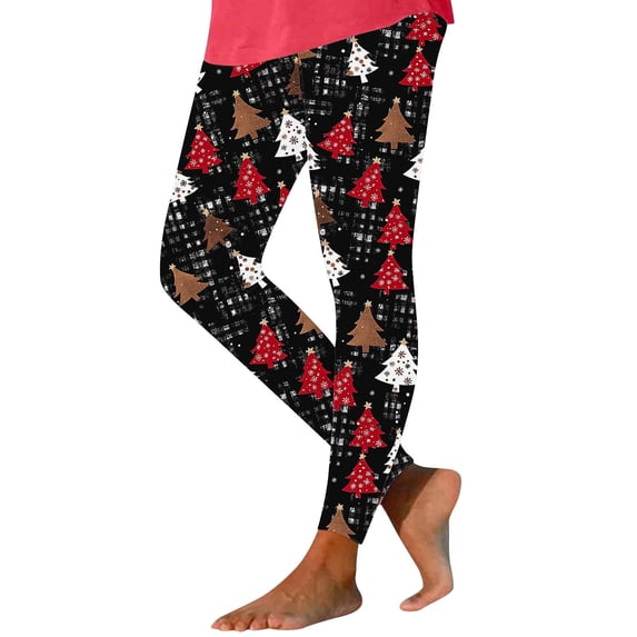 Funny Print Women's Christmas Leggings Cute High Waisted Stretchy Yoga Pants Soft Comfortable Tights