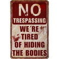 thumbnail image 1 of Funny Private Property No Trespassing Sign Warning Metal Signs Decor You Are A Target Outdoor Tin Signs Funny Metal Sign Wall Decorations For Backyard Garage Man Cave Yard Indoor Or Outdoor 12"x8, 1 of 5