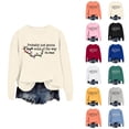 thumbnail image 1 of Funny Probably Just Gonna Jingle Some of The Way I'm Tired Christmas Sweatshirts for Women Long Sleeve Crewneck Pullover Tops, 1 of 3