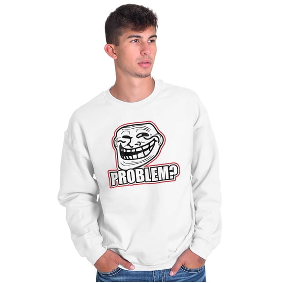 Funny Problem Dank Troll Face Meme Unisex Plus Size Sweatshirt Brisco Brands 3X