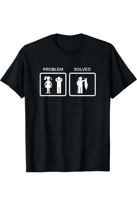 Funny Problem Solved Fishing T-Shirt