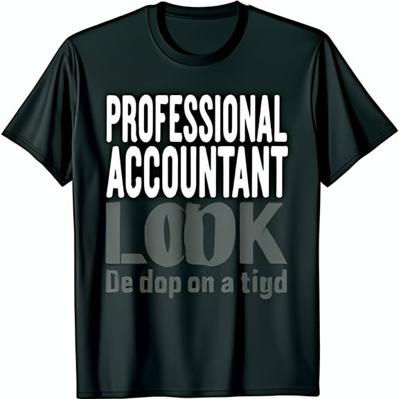 Funny Professional Accountant T-Shirt 'Look De dop on a tigd' Graphic Tee