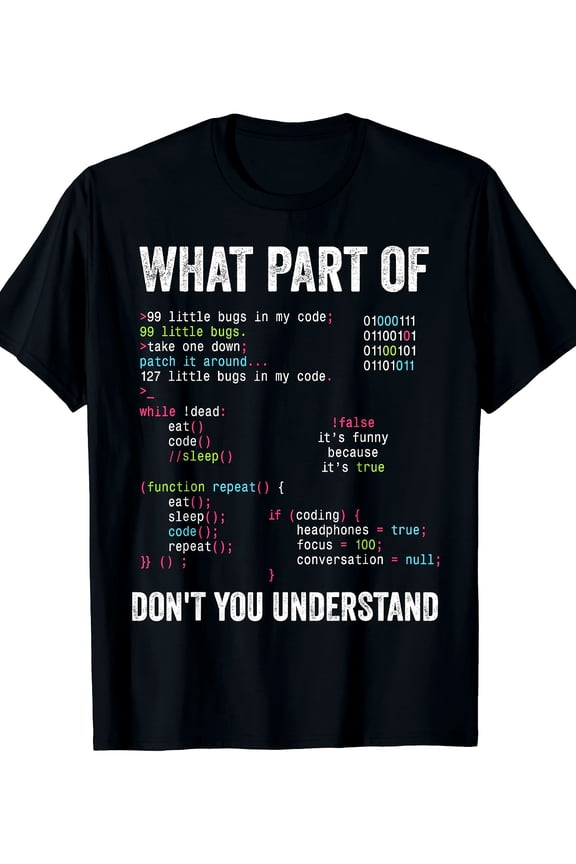 Funny Programmer Code Graphic T Shirt for Men Geek