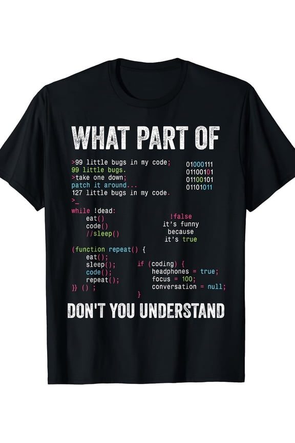 Funny Programmer Code Graphic T Shirt for Men Geek