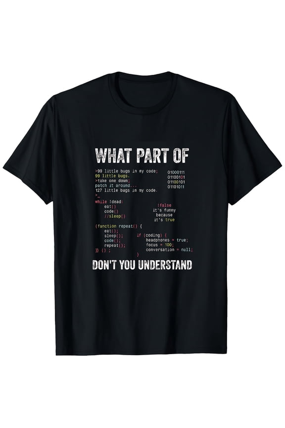 Funny Programmer Code Graphic T Shirt for Men Geek
