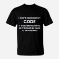 thumbnail image 1 of Funny Programmer Coding Real Programmers Dont Comment Code TShirt, 1 of 2
