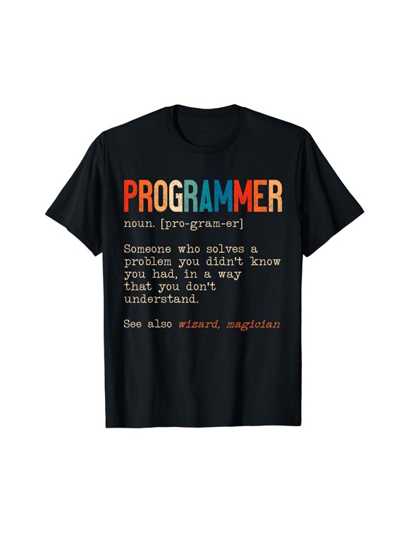 Funny Programmer Definition Software Developer Programming T-Shirt