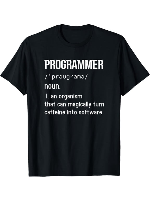 Funny Programmer Definition T-Shirt Software Engineer Coding Gift Men Women Unisex Tech Humor Graphic Tee